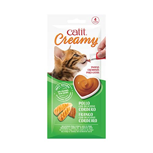 Catit Creamy Leckerei für Katzen 4 er- Pack Huhn/Lamm von Catit