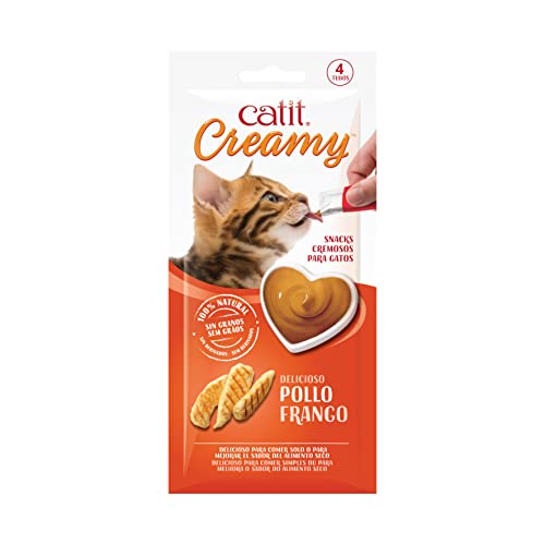 Catit Creamy Leckerei für Katzen 4 er- Pack Huhn von Catit