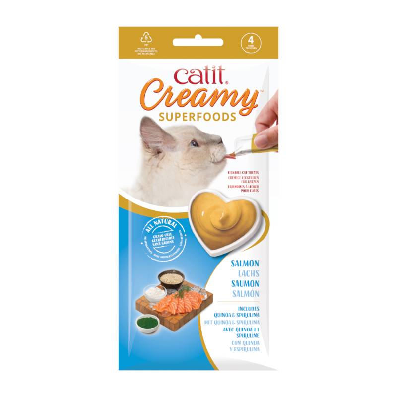 Catit Creamy Superfoods 4 x 10 g - Lachs, Quinoa & Spirulina Catit Creamy Superfoods 4 x 10 g - Lachs, Quinoa & Spirulina von Catit