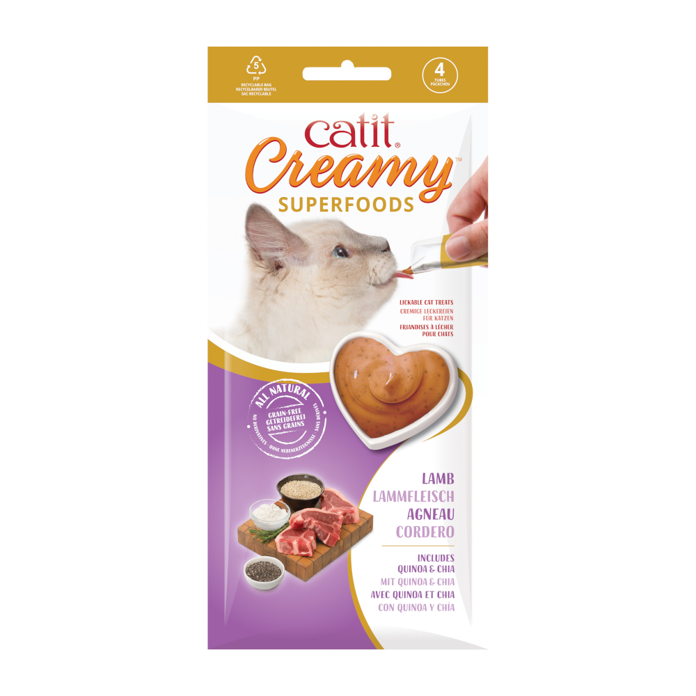 Catit Creamy Superfoods 4 x 10 g - Lammfleisch, Quinoa & Chia Catit Creamy Superfoods 4 x 10 g - Lammfleisch, Quinoa & Chia von Catit