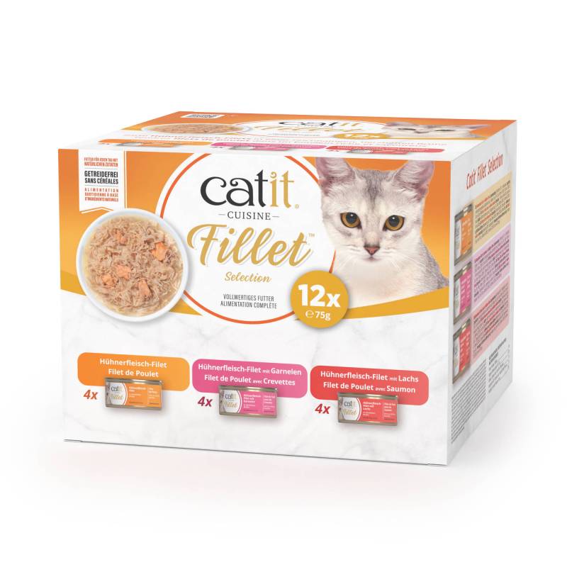 Catit Cuisine Fillet Huhn - Huhn Mix Pack (12 x 75 g) von Catit