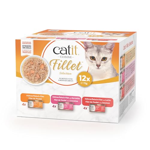 Catit Cuisine - Hühnerfleisch-Filet Variety Pack, 12x75g Catit Cuisine - Hühnerfleisch-Filet Variety Pack, 12x75g von Catit