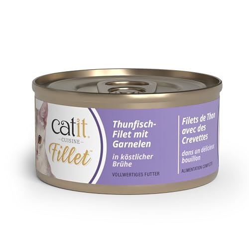 Catit Cuisine - Thunfisch-Filet mit Garnelen in köstlicher Brühe, 75g Catit Cuisine - Thunfisch-Filet mit Garnelen in köstlicher Brühe, 75g von Catit