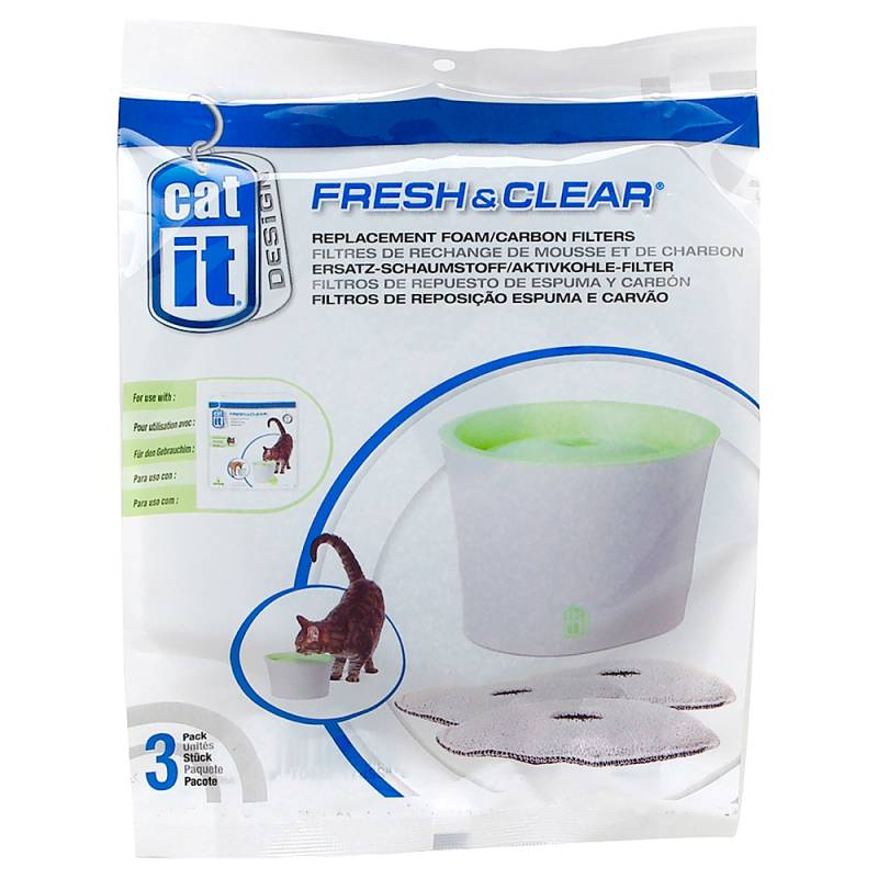 Catit  Design Fresh & Clear Trinkbrunnen - Zubehör: Ersatzfilter (3 Stück) von Catit