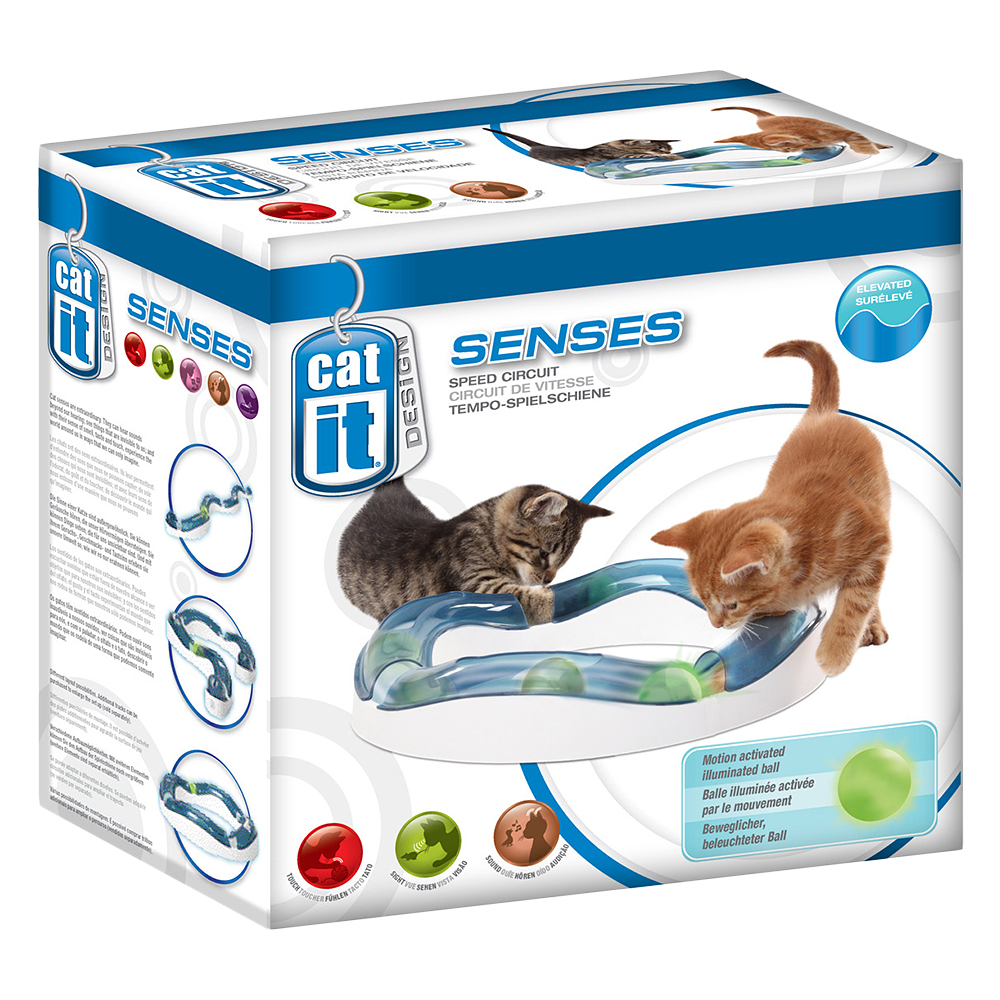 Catit Design Senses Tempo Spielschiene - Sparset: Spielschiene + Ersatzbälle von Catit