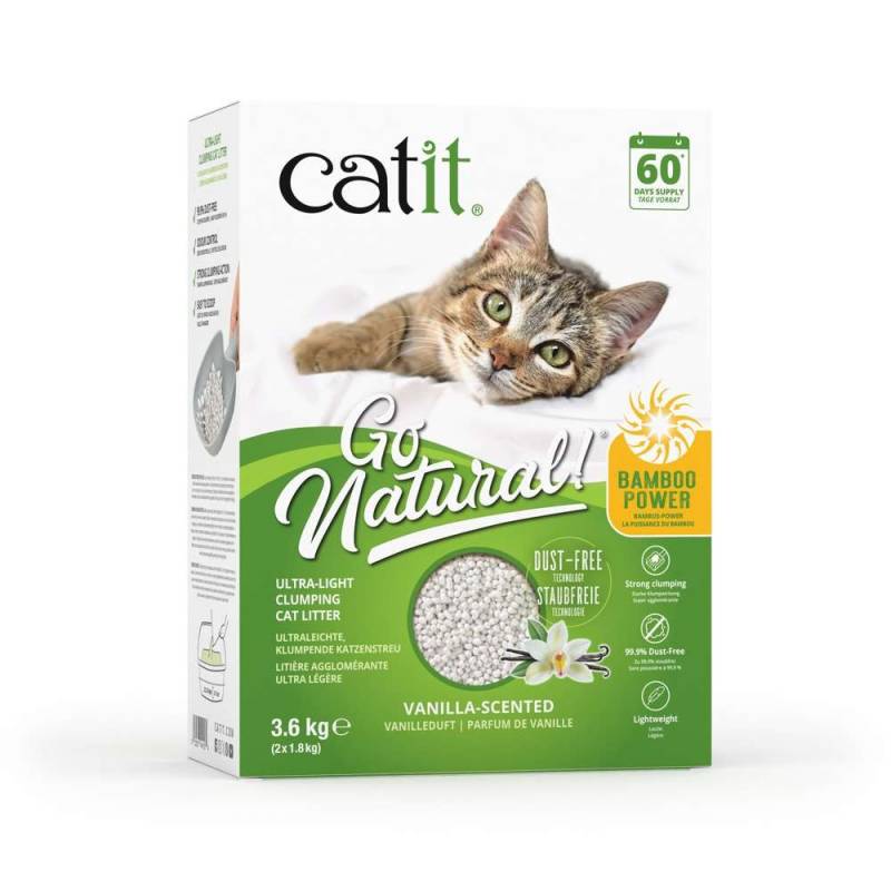 Catit Go Natural! Bambus Streu Vanille - 3,6 kg von Catit