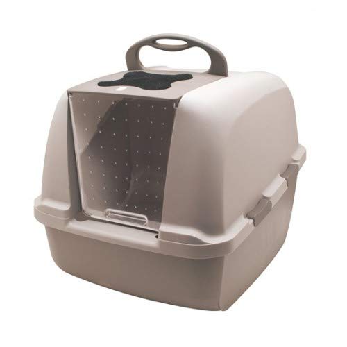 Catit Jumbo Katzentoilette mit Abdeckung, Grau von Catit
