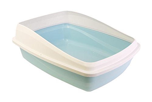 Catit Katzentoilette mit Rand, 43 x 57 x 19cm, blau/grau Catit Katzentoilette mit Rand, 43 x 57 x 19cm, blau/grau von CAT LOVE