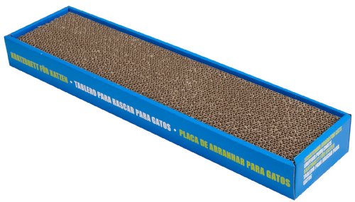 Catit Kratzpappe fuer Katzen, Kratzbrett aus Pappe, mit Katzenminze, schmal, 48 x 12,5 x 5,5cm von Catit