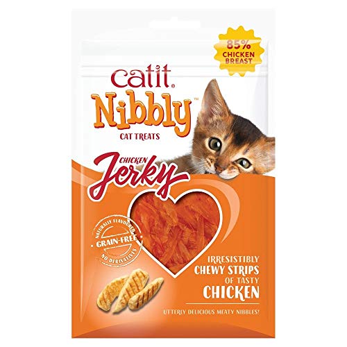 Catit Nibbly Jerky, Kaustreifen aus Hühnchen für Katzen, 30g von Catit