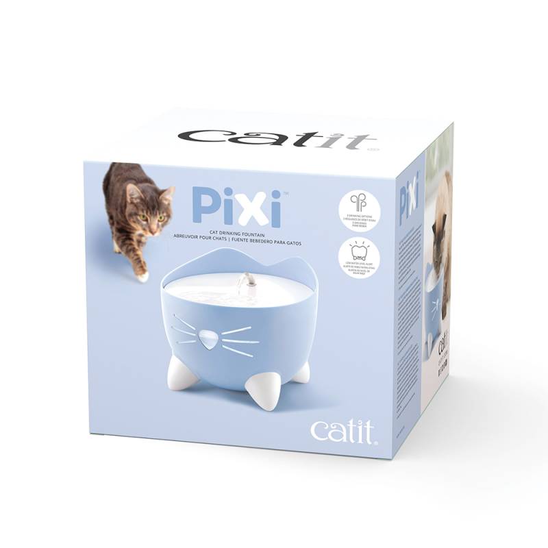 Catit PIXI Trinkbrunnen, blau - Trinkbrunnen 2,5 l von Catit