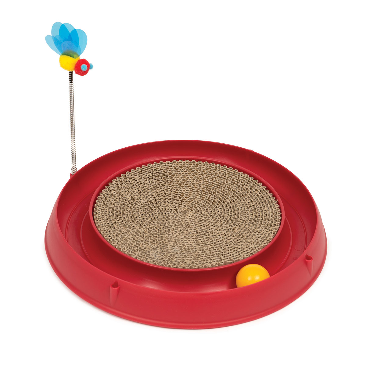 Catit Play 3in1 Circuit Ball Spielzeug mit Kratzmatte von Catit