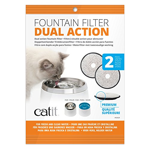 Catit Ersatzreinigungsfilter Premium für die Catit Trinkbrunnen 3L, 2er Pack von Catit