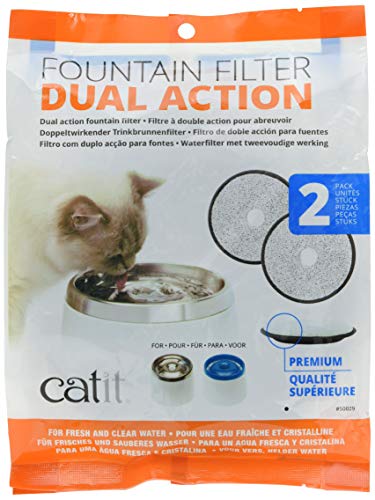 Catit Ersatzreinigungsfilter Premium für die Catit Trinkbrunnen 3L, 2er Pack von Catit