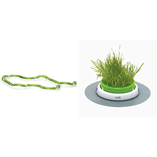 Catit Spielschiene Super - Super Circuit & Grastopf - Grass Planter von Catit