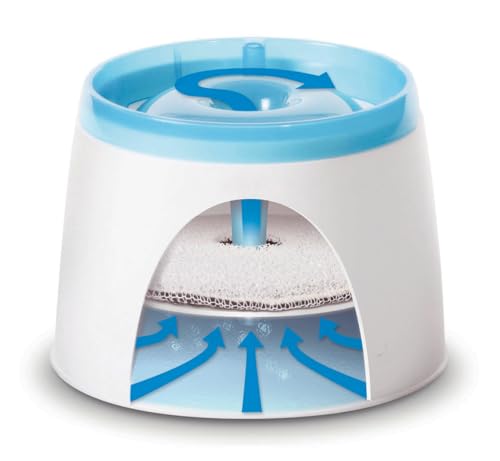 Catit 50053 Trinkbrunnen, für Katzen, hellblau/weiß, 2L von Catit