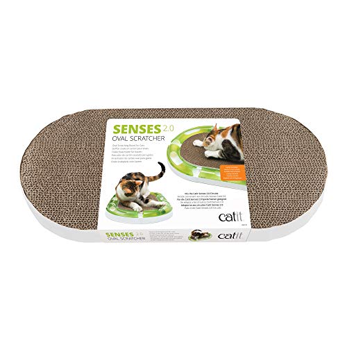 Catit ovaler Scratcher, Kratzbrett aus Pappe, interaktives Spielzeug für Katzen, Kratzspielzeug für Katzen Catit ovaler Scratcher, Kratzbrett aus Pappe, interaktives Spielzeug für Katzen, Kratzspielzeug für Katzen von Catit