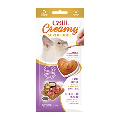 Creamy Superfood Leckpaste für Katzen mit Lamm und den Superfoods Quinoa und Chia von Catit