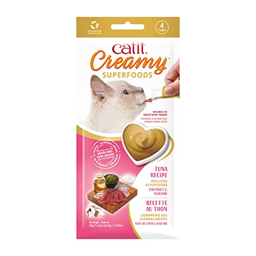 Creamy Superfood Leckpaste für Katzen mit Thunfisch und den Superfoods Kokos und Wakame von Catit