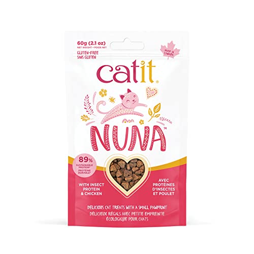 Nuna Treats, Leckereien für Katzen auf Insektenproteinbasis, Insektenproteinen und Hühnerfleisch, 60g Nuna Treats, Leckereien für Katzen auf Insektenproteinbasis, Insektenproteinen und Hühnerfleisch, 60g von Catit