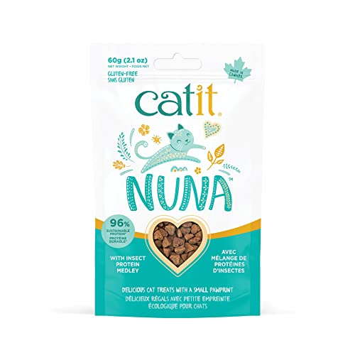 Nuna Treats, Leckereien für Katzen auf Insektenproteinbasis, Insektenproteinmischung, 60g von Catit