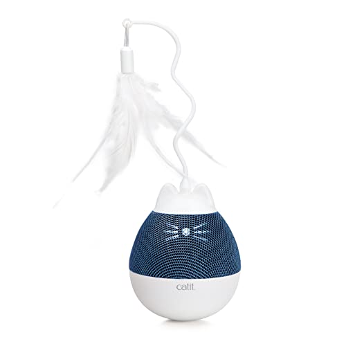Pixi Spinner - Leckereienspender, Snackspender, interaktives Spielzeug für Katzen, in Weiß & Blau Pixi Spinner - Leckereienspender, Snackspender, interaktives Spielzeug für Katzen, in Weiß & Blau von Catit