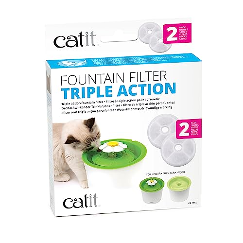 Catit Triple Action Filter, 3fach wirksamer Ersatzfilter, Trinkbrunnenfilter, 2er Pack Catit Triple Action Filter, 3fach wirksamer Ersatzfilter, Trinkbrunnenfilter, 2er Pack von Catit