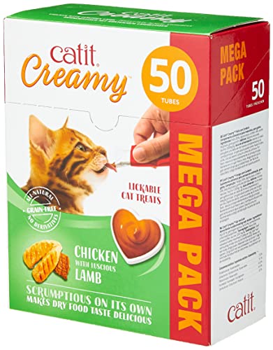 catit Creamy 50x 10 GR Katzenleckerli, Huhn/Lamm von Catit
