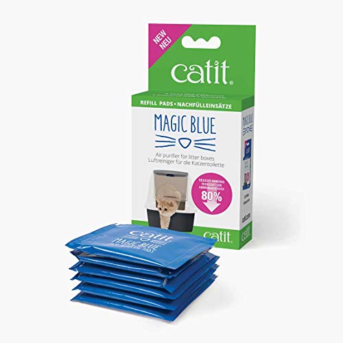 Catit Magic Blue, Geruchsfilter für Katzentoiletten, Nachfüllpack Filterpads für 3 Monate, für das Magic Blue Starterset, Luftreinger für Katzentoiletten von Catit