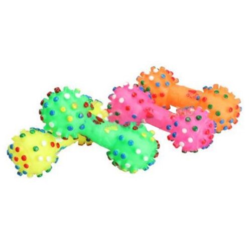 Catkoo Hundespielzeug, Hundezubehör, Kauspielzeug für Hunde, weiche kleine Gummiknochen, quietschendes Spielzeug, bunte Punkte für Welpen, Hunde, Katzen Catkoo Hundespielzeug, Hundezubehör, Kauspielzeug für Hunde, weiche kleine Gummiknochen, quietschendes Spielzeug, bunte Punkte für Welpen, Hunde, Katzen von Catkoo