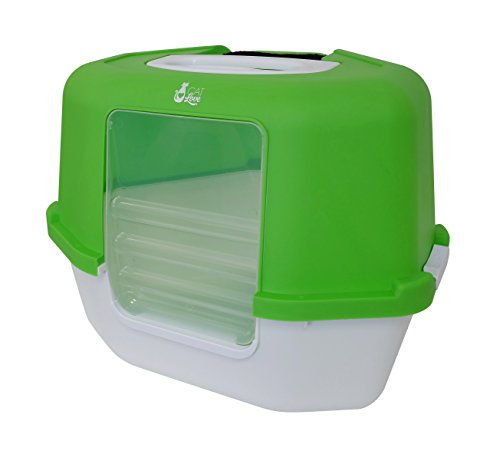 Catit Katzentoilette mit Abdeckung für Katzen, Ecktoilette, 56 x 45 x 43,5cm, grün Catit Katzentoilette mit Abdeckung für Katzen, Ecktoilette, 56 x 45 x 43,5cm, grün von Catit