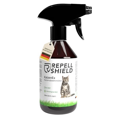 RepellShield® Natürliches Katzenabwehrspray - 250ml - Katzenschreck Spray zum Katzen vertreiben & Anti Kratz Spray Katzen, Fernhaltespray Katzen, Katzenabwehr Garten - Ohne Flecken & Rückstände RepellShield® Natürliches Katzenabwehrspray - 250ml - Katzenschreck Spray zum Katzen vertreiben & Anti Kratz Spray Katzen, Fernhaltespray Katzen, Katzenabwehr Garten - Ohne Flecken & Rückstände von RepellShield
