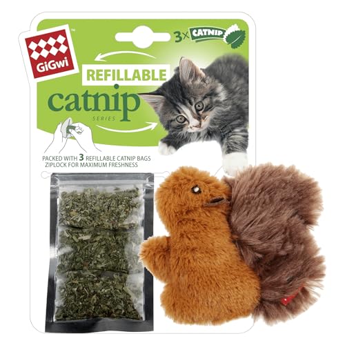 Catnip GiGwi wiederaufladbares Eichhörnchen-Katzengrasspielzeug, farbenfrohes attraktives Design, langlebig und leicht zu reinigen, fördert Bewegung, 25 cm, Mehrfarbig, Muster Catnip GiGwi wiederaufladbares Eichhörnchen-Katzengrasspielzeug, farbenfrohes attraktives Design, langlebig und leicht zu reinigen, fördert Bewegung, 25 cm, Mehrfarbig, Muster von Catnip
