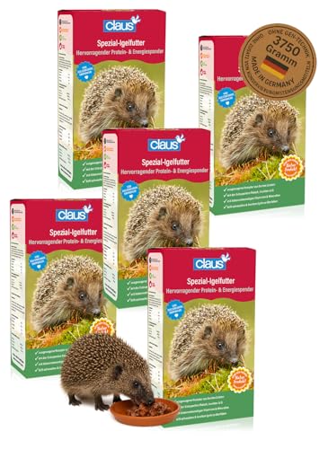 Claus Spezial-Igelfutter 3750 g | VON IGELHILFEN EMPFOHLEN | Trockenfutter Igel | mit lebensnotwendigen Vitaminen&Mineralien | Artgerecht mit Fleisch, Insekten&Ei | Ganzjahresfutter von Cato TRADING