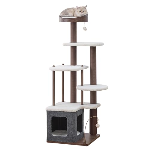 Catry Trinity Kratzbaum aus recyceltem Papier und laminiertem Holz, 5 Ebenen, mit waschbaren Plüschbetten, Massagegerät, Spielzeug, ideal für kleine bis große Katzen und Häuser mit mehreren Katzen Catry Trinity Kratzbaum aus recyceltem Papier und laminiertem Holz, 5 Ebenen, mit waschbaren Plüschbetten, Massagegerät, Spielzeug, ideal für kleine bis große Katzen und Häuser mit mehreren Katzen von Catry