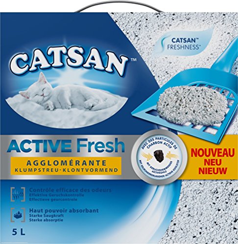 Catsan Active Fresh Katzenstreu mit Geruchskontrolle, 5 l von Catsan