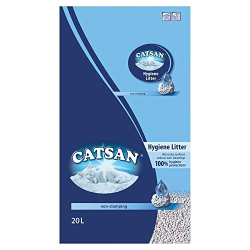 Catsan Hygiene Plus – Weiße Hygienestreu mit Extra-Mineralschutz – 1 x 20 Liter von Catsan