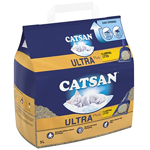 Catsan Klumpstreu, geruchsbeseitigend, extra saugfähig, Packung mit 3 x 5 Liter von Catsan
