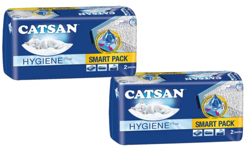 CATSAN Smart Pack – Nichtklumpende Katzenstreu auf saugfähigem Vlies – 2 Packungen mit 4 Packs 16L (4x 4L) von Catsan
