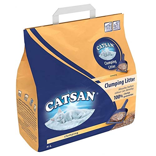 Pet Supplies Catsan Katzenstreu, klumpend, saugfähig, geruchsfrei, 5 Liter (1 Pack) von Catsan
