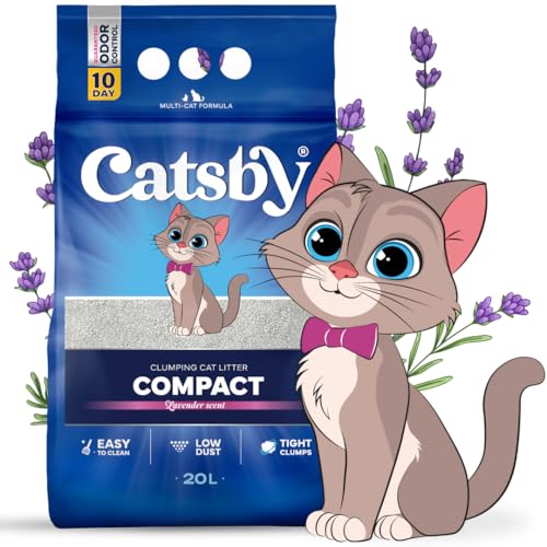 Catsby Compact 20l Katzenstreu aus Bentonit mit Lavendelduft Stark Klumpend Catsby Compact 20l Katzenstreu aus Bentonit mit Lavendelduft Stark Klumpend von Catsby
