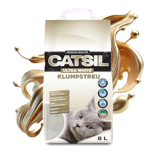 Catsil 15 l White Cat mit Babypuderduft Klumpstreu Katzenstreu von Catsil