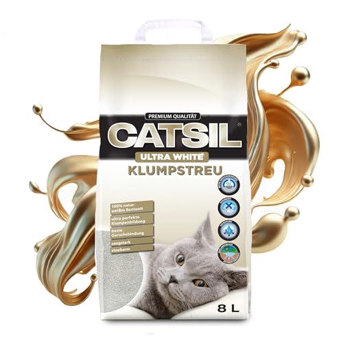 Catsil Ultra White 2x15 l Catsil White Cat mit Babypuderduft Klumpstreu Katzenstreu von Catsil