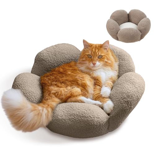 Catstages Purrfect Petals Katzenbett in Blumenform, waschbar, rund, für Hauskatzen, Plüsch, Hellbraun Catstages Purrfect Petals Katzenbett in Blumenform, waschbar, rund, für Hauskatzen, Plüsch, Hellbraun von Catstages
