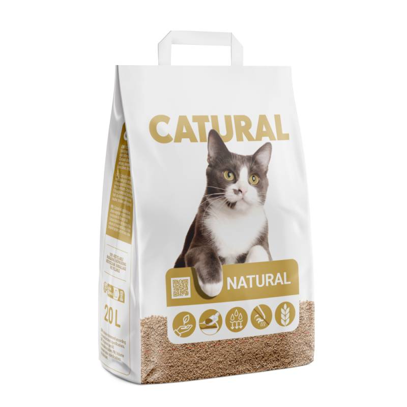 Catural Natural Katzenstreu - Sparpaket: 2 x 20 l von Catural Natural