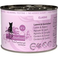 Catz finefood Nassfutter Katze Classic Adult No. 11 Lamm und Kaninchen 6x200 g Catz finefood Nassfutter Katze Classic Adult No. 11 Lamm und Kaninchen 6x200 g von Catz Finefood