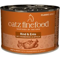 Catz finefood Nassfutter Katze Classic Adult Rind und Ente 12x200 g von Catz Finefood