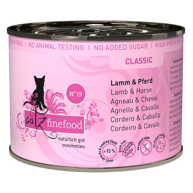 Sparpaket catz finefood 12 x 200 g - Lamm & Pferd von Catz Finefood