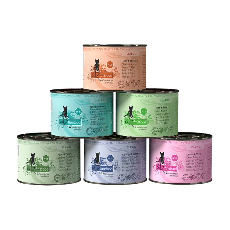 Sparpaket catz finefood 12 x 200 g - Mixpaket 1 (6 Sorten) von Catz Finefood