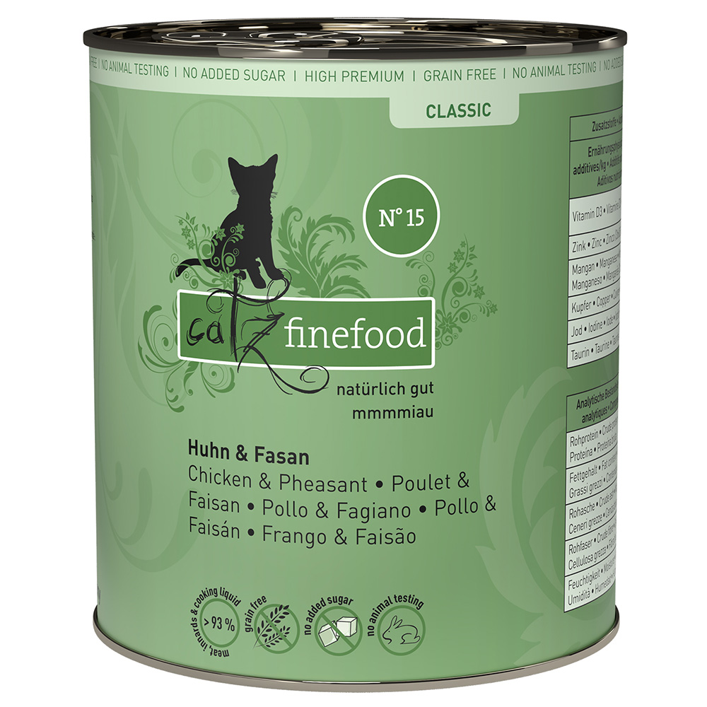 Sparpaket catz finefood 12 x 800 g - Huhn & Fasan von Catz Finefood